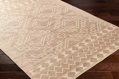 Tekoa Cottage Tan/Light Beige Washable Area Rug