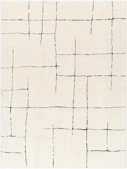 Alexsis Modern Ivory/Black Area Rug