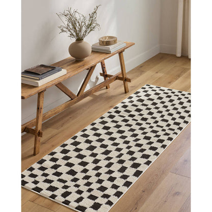 Ilea Modern Black/Ivory Area Rug