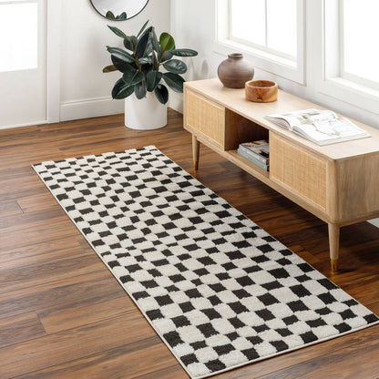 Ilea Modern Black/Ivory Area Rug