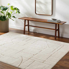 Sheritta Modern Ivory/Brown Area Rug
