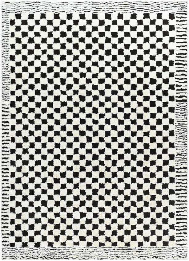 Zechariah Modern Ivory/Black Area Rug