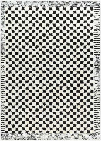 Zechariah Modern Ivory/Black Area Rug