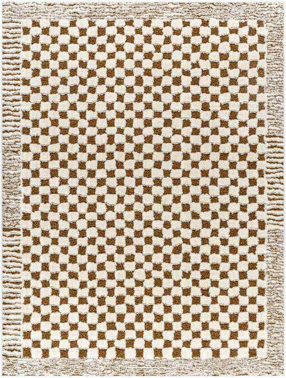 Zechariah Modern Ivory/Brown Area Rug