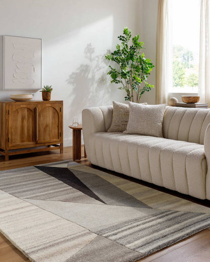 Lollum Modern Metallic - Silver Area Rug