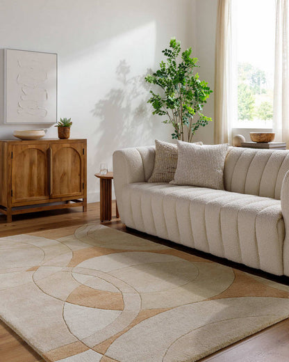 Besancon Modern Camel Area Rug