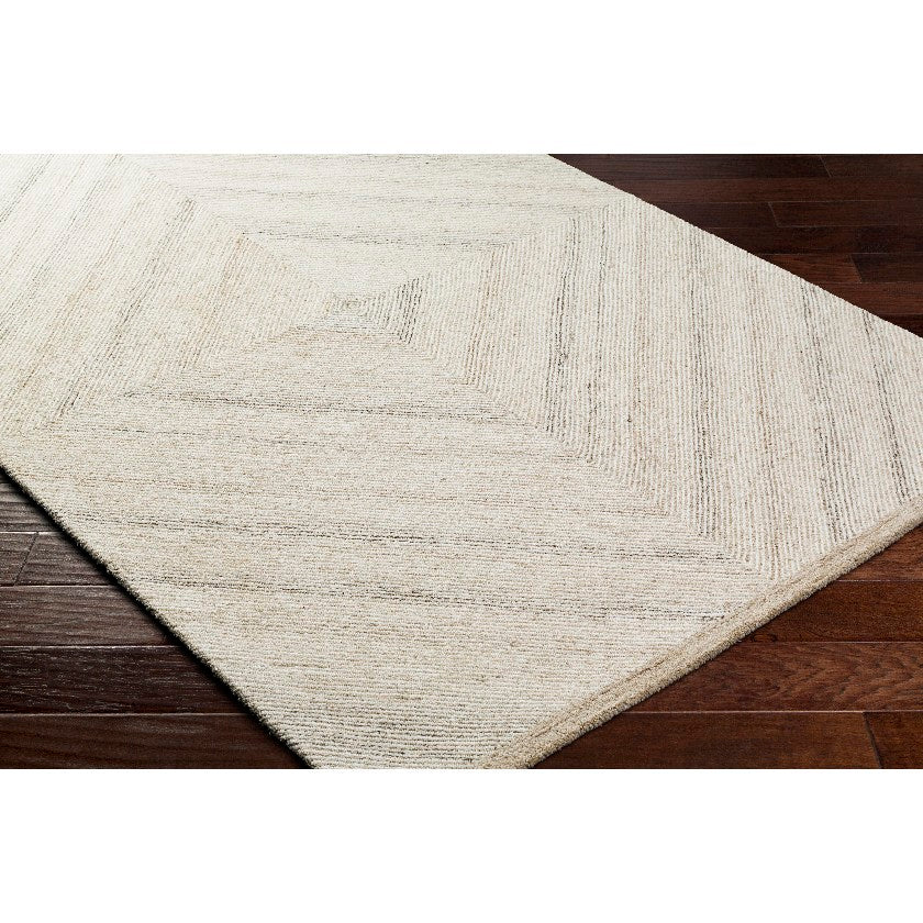 Montel Modern Ivory/Medium Brown Area Rug
