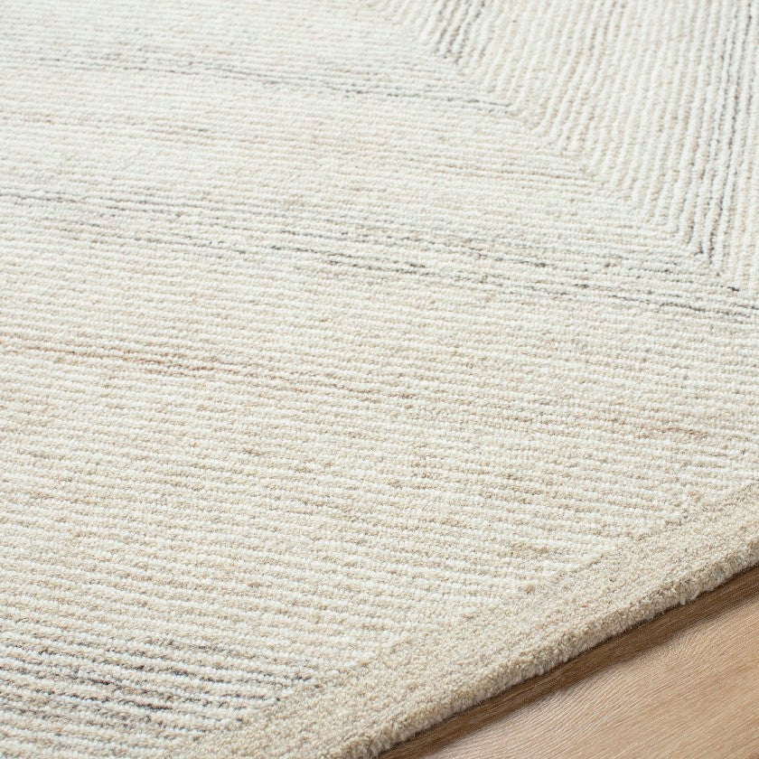 Montel Modern Ivory/Medium Brown Area Rug