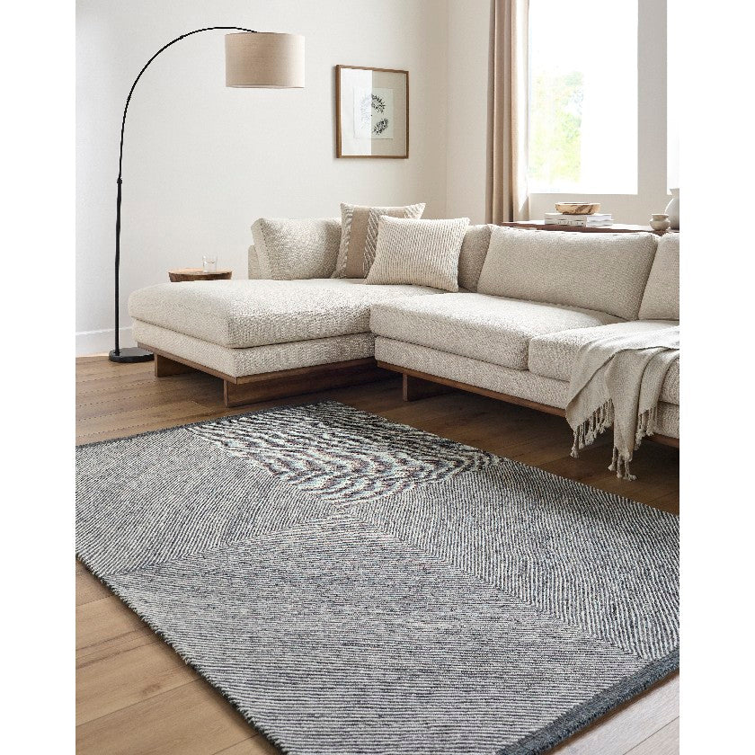Montel Modern Cream/Black Area Rug