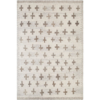 Kashena Modern Ivory/Medium Brown Area Rug