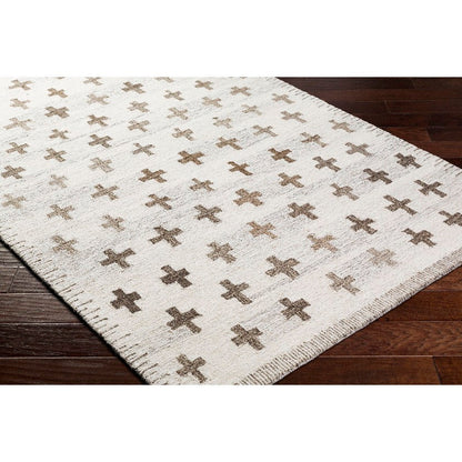 Kashena Modern Ivory/Medium Brown Area Rug