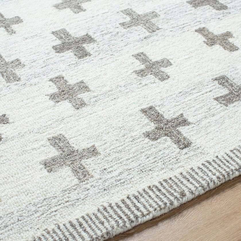 Kashena Modern Ivory/Medium Brown Area Rug