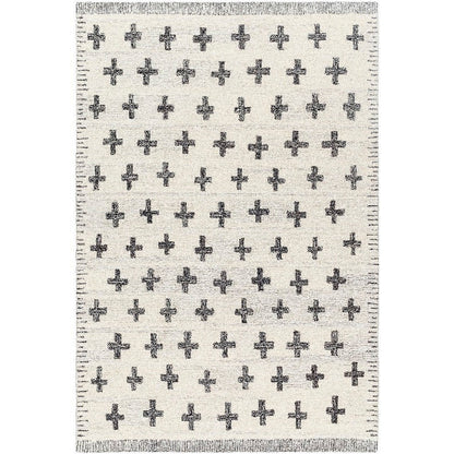 Kashena Modern Ivory/Black Area Rug