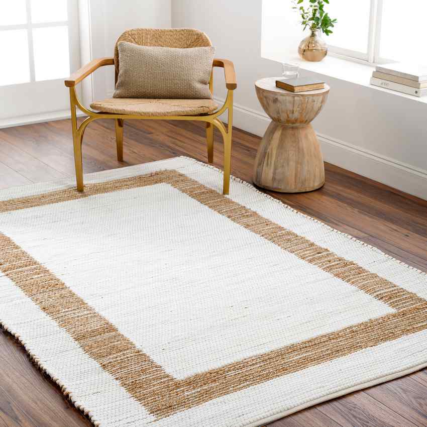 Dempsey Modern Ivory/Tan Area Rug