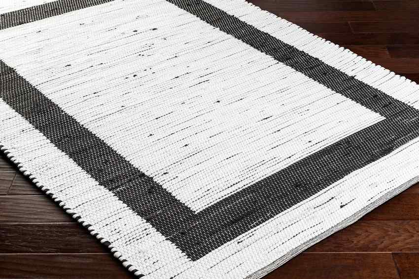Dempsey Modern Ivory/Black Area Rug