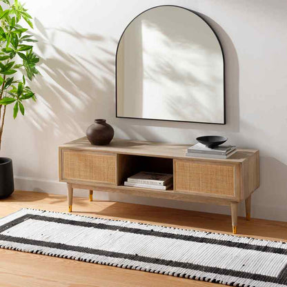 Dempsey Modern Ivory/Black Area Rug