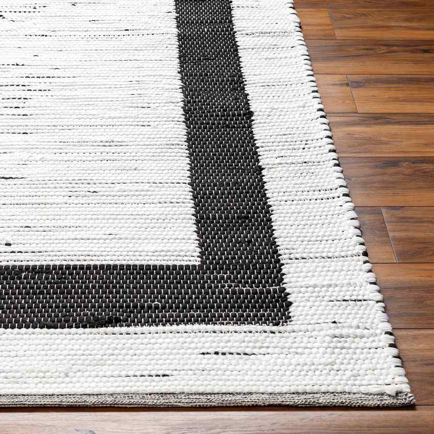 Dempsey Modern Ivory/Black Area Rug
