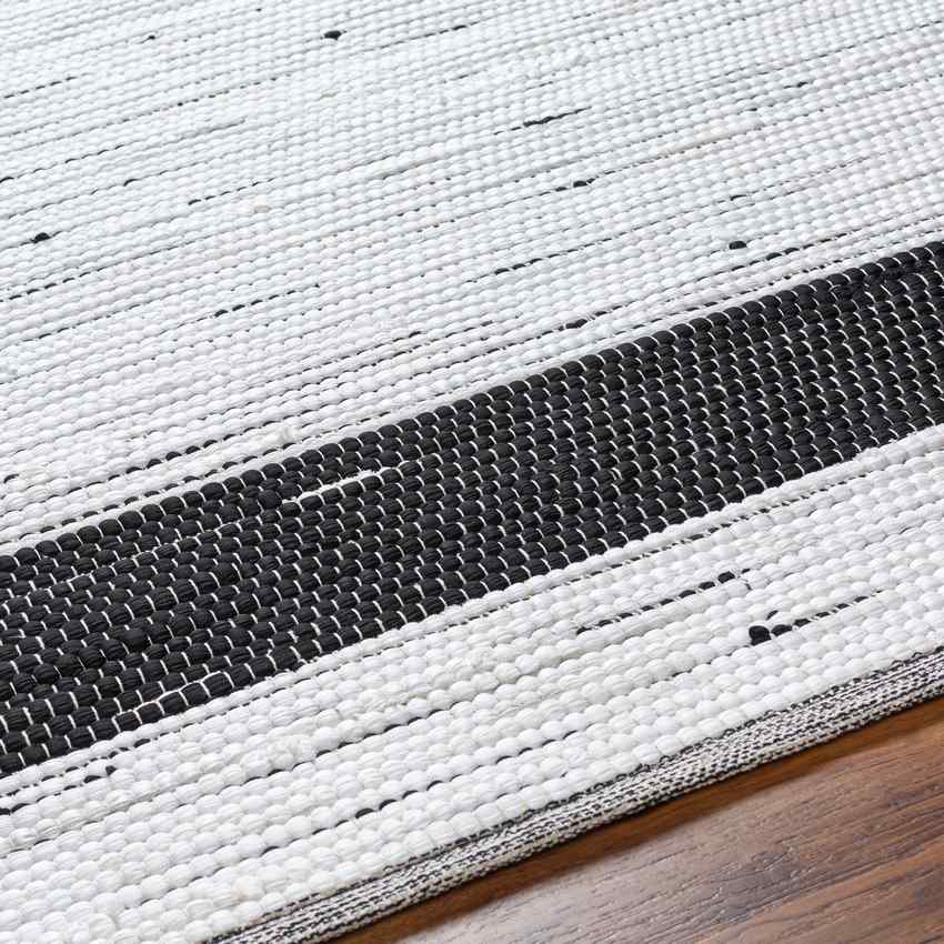 Dempsey Modern Ivory/Black Area Rug