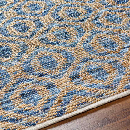 Diandria Modern Tan/Dark Blue Area Rug