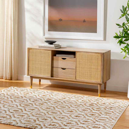 Diandria Modern White/Tan Area Rug