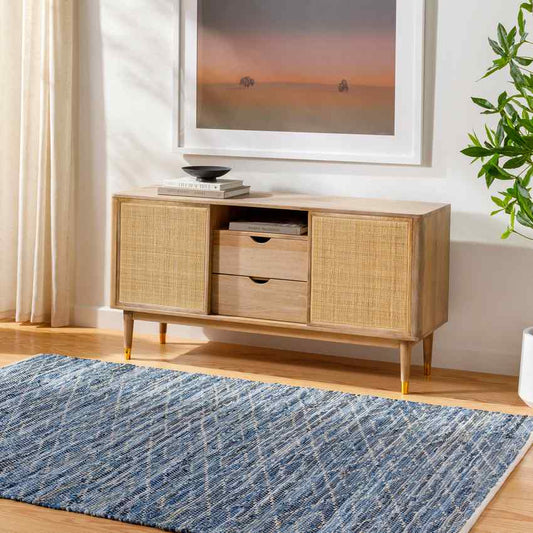 Devone Modern Light Blue Area Rug