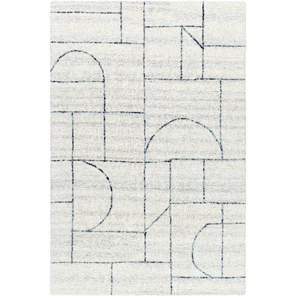 Tyerra Modern Cream/Light Slate Area Rug