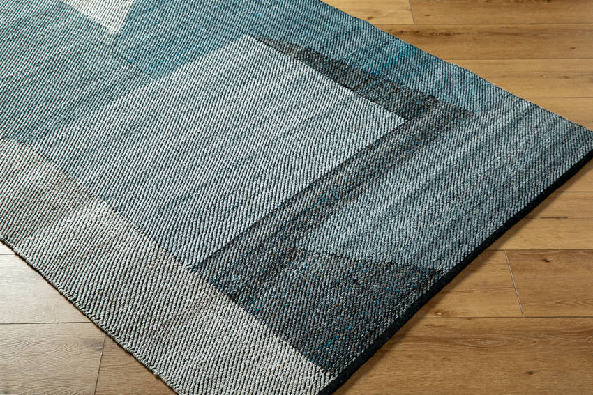 Jevon Rustic Slate Blue Area Rug