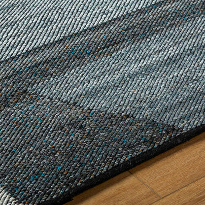 Jevon Rustic Slate Blue Area Rug