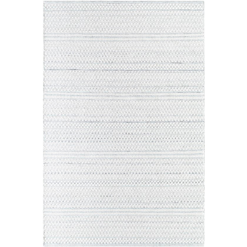 Precious Solid and Border Cream/Charcoal Area Rug