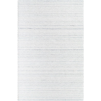 Precious Solid and Border Cream/Charcoal Area Rug