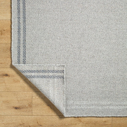 Janmichael Solid and Border Gray/Black Area Rug