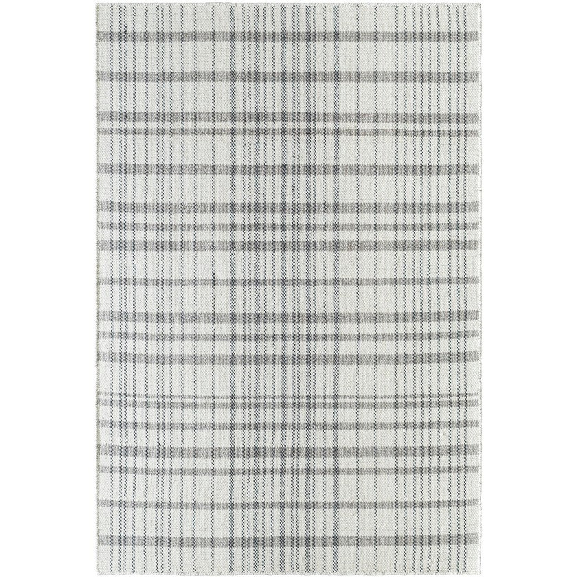 Ishaq Solid and Border Light Silver Area Rug