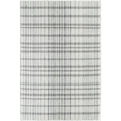 Ishaq Solid and Border Light Silver Area Rug