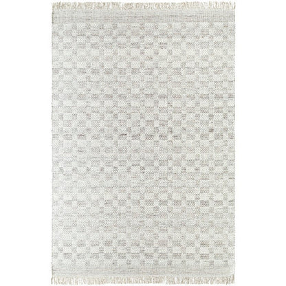 Clinten Solid and Border Light Gray Area Rug