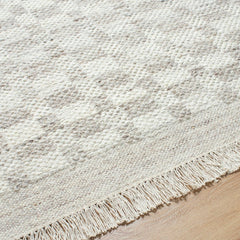 Clinten Solid and Border Light Gray Area Rug