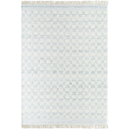 Clinten Solid and Border Light Slate Area Rug