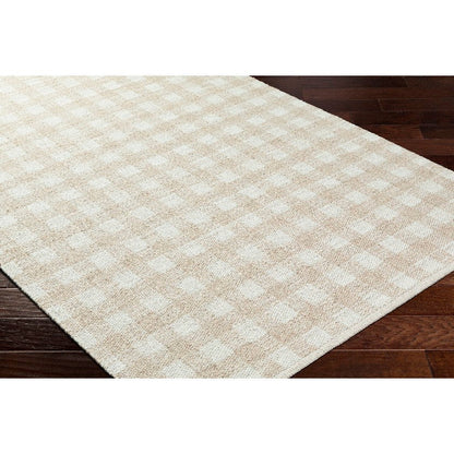 Jamaris Solid and Border Warm Grey Area Rug