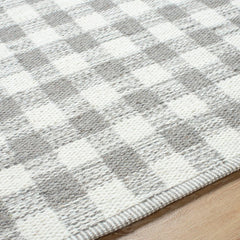 Jamaris Solid and Border Ivory Area Rug