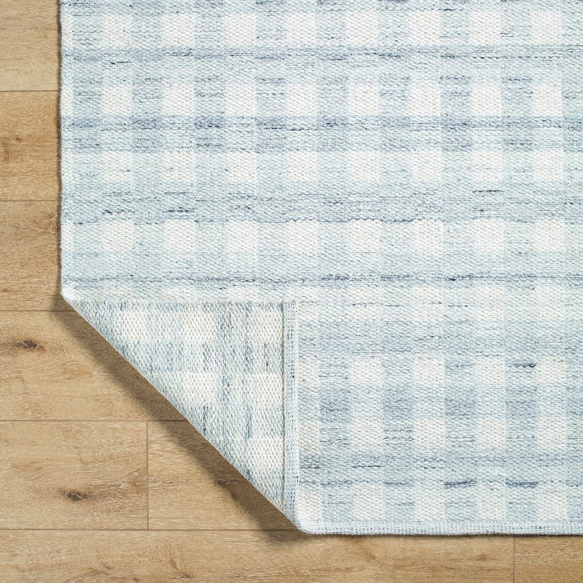 Jamaris Solid and Border Light Slate Area Rug