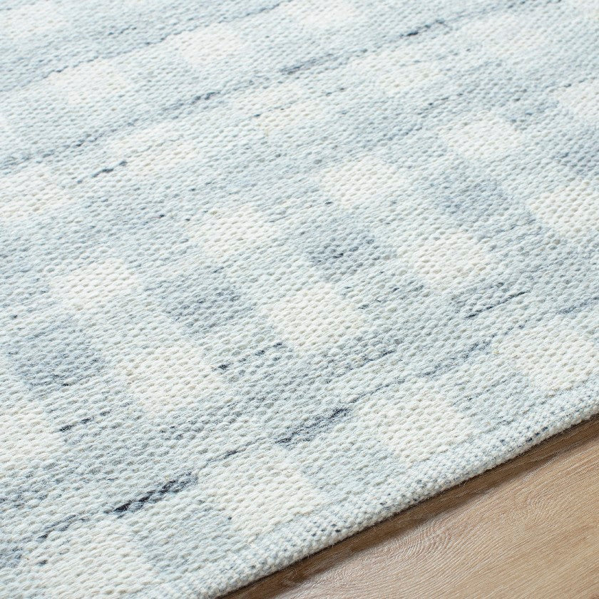 Jamaris Solid and Border Light Slate Area Rug