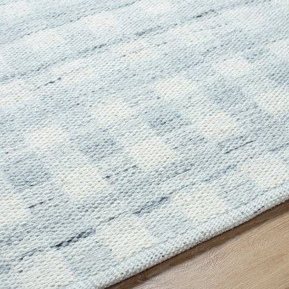 Jamaris Solid and Border Light Slate Area Rug