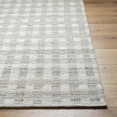 Jamaris Solid and Border Medium Brown Area Rug