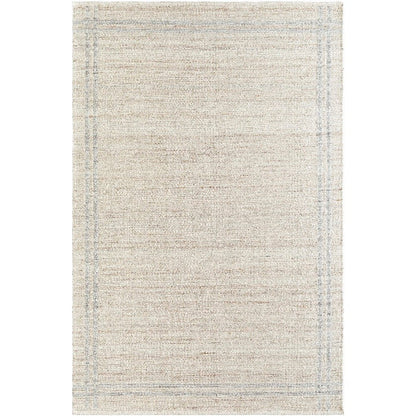 Janmichael Solid and Border Tan Area Rug