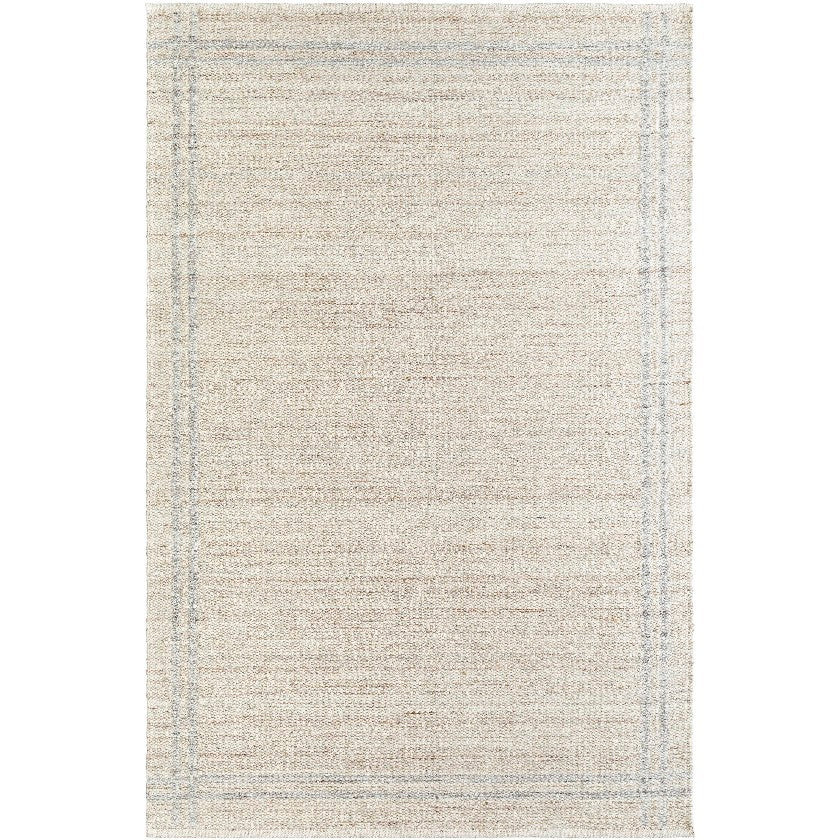 Janmichael Solid and Border Tan Area Rug