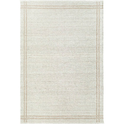 Janmichael Solid and Border Ivory Area Rug