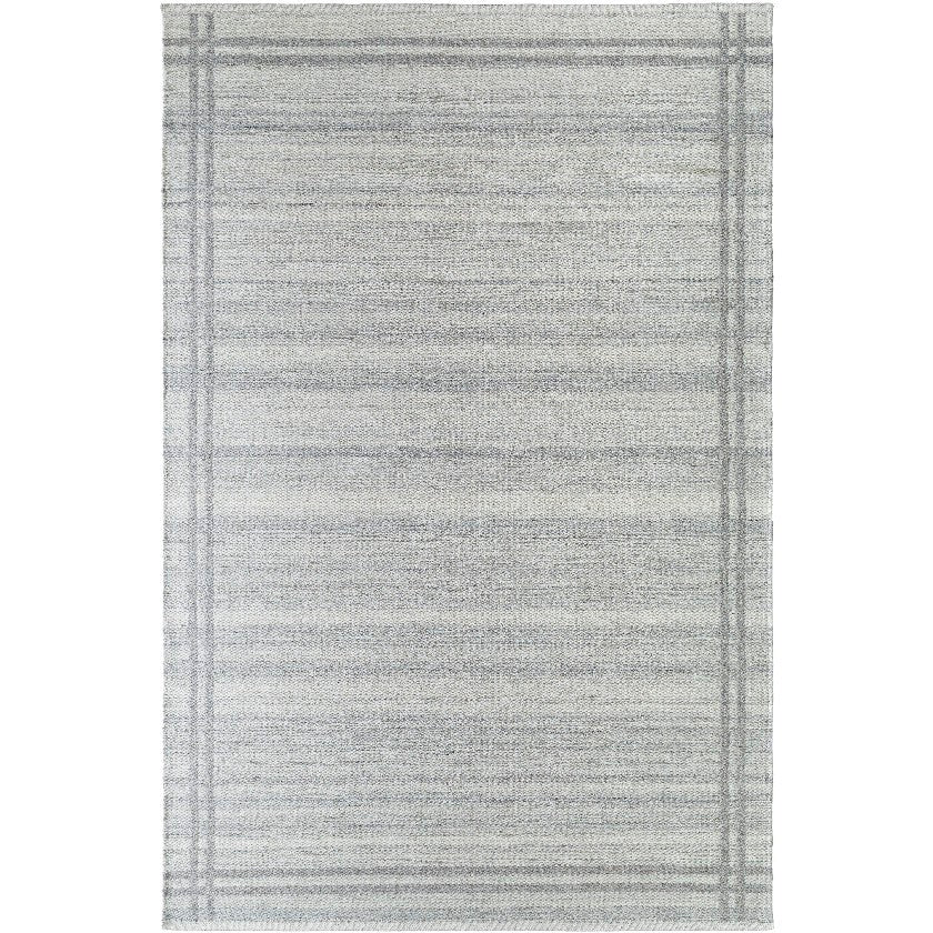 Janmichael Solid and Border Gray Area Rug