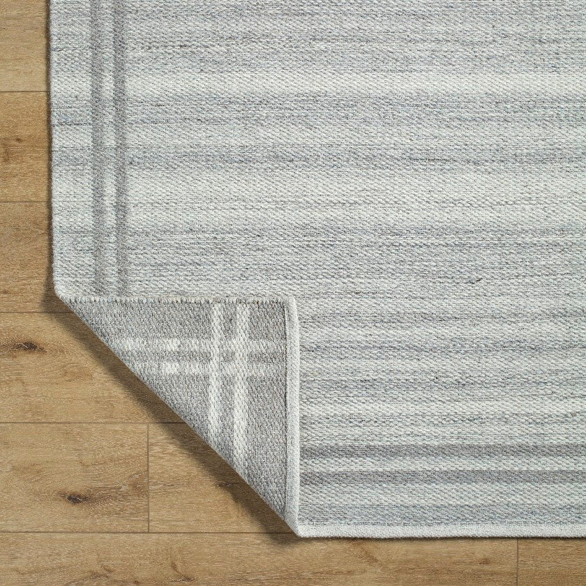 Janmichael Solid and Border Gray Area Rug