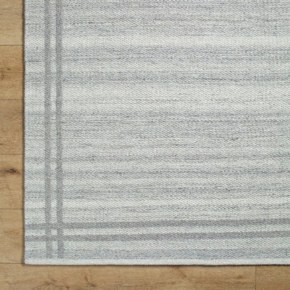 Janmichael Solid and Border Gray Area Rug