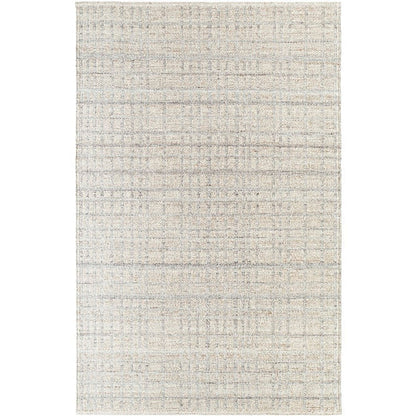 Ishaq Solid and Border Ash Area Rug