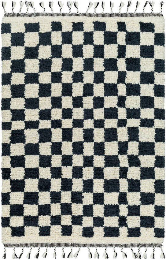 Klimmen Global Light Silver/Black Area Rug